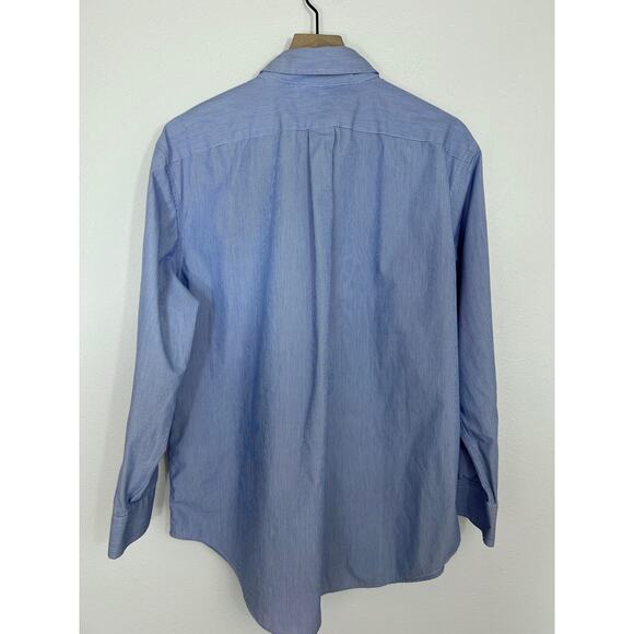 Lauren Ralph Lauren Blue White Non-Iron Dress Shirt Men’s XL 16.5 32/33 - Picture 5 of 5